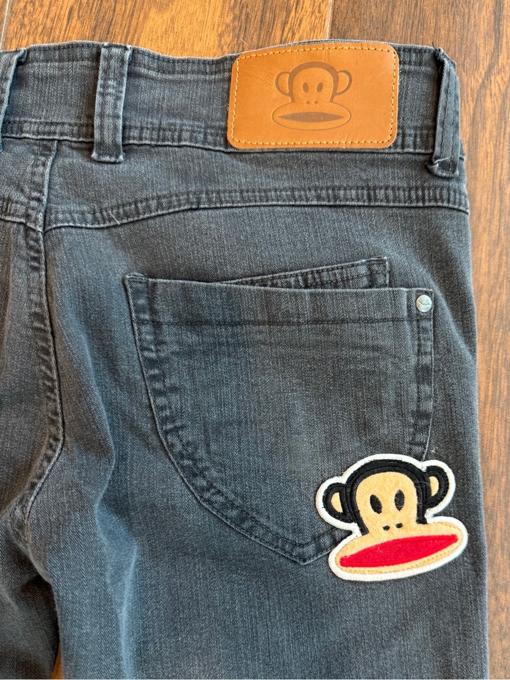 Rare Paul Frank Y2K Julius Monkey Black Denim Jeans Size 28
